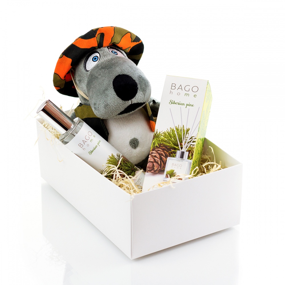 Подарочный набор BAGO home сибирская сосна с волком  