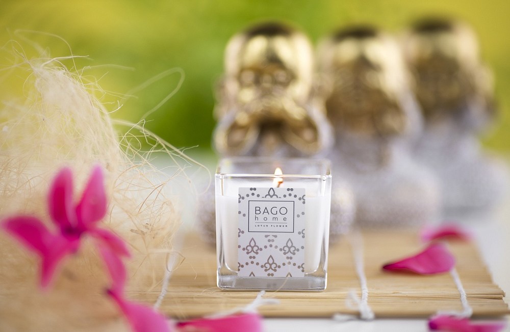 Цветок лотоса BAGO home ароматическая свеча 88 г  