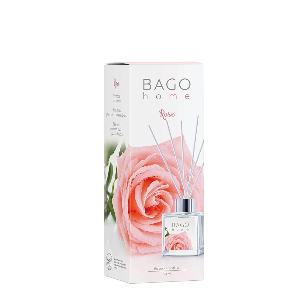 Роза BAGO home ароматический диффузор 50 мл  